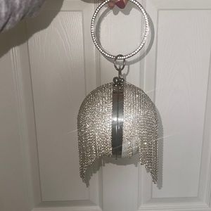 Baffles Mischka disco ball clutch